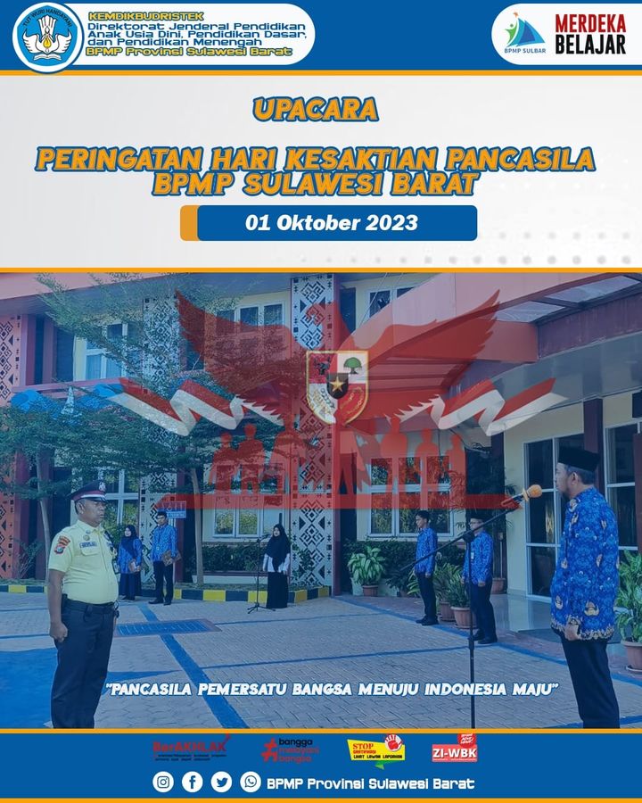 BPMP Sulbar Gelar Upacara Peringatan Hari Kesaktian Pancasila 1 Oktober 2023