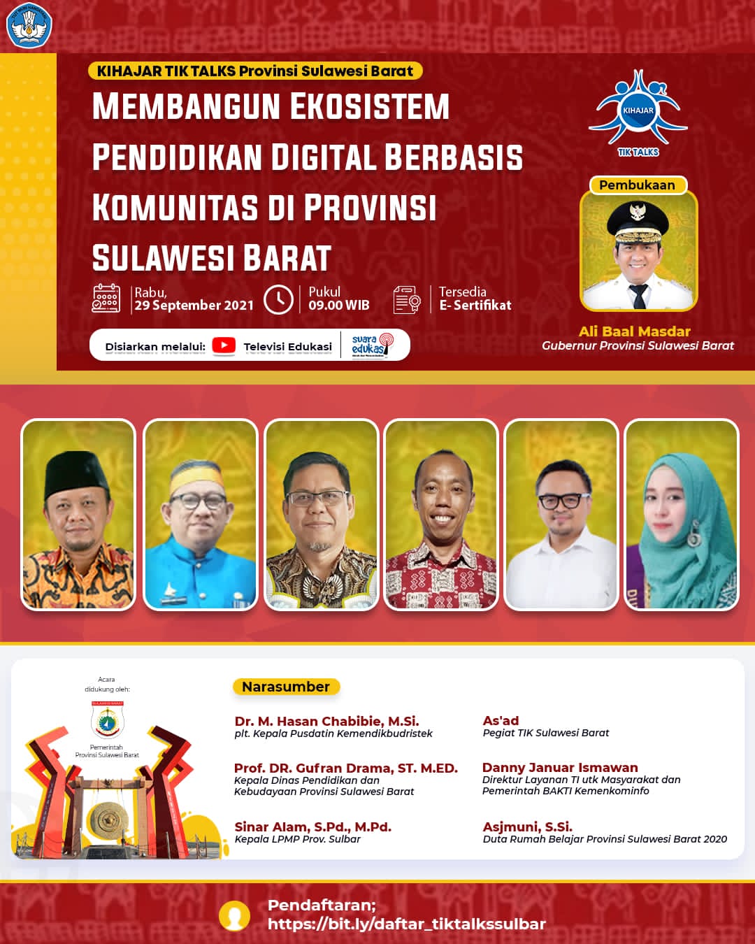 Sulawesi Barat menjadi tuan rumah di TV Edukasi pada program #KihajarTIKTALKS